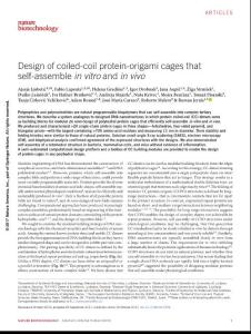 nbt.3994-Design of coiled-coil protein-origami cages that self-assemble in vitro and in vivo