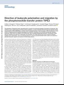 ni.3866-Direction of leukocyte polarization and migration by the phosphoinositide-transfer protein TIPE2