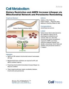 Cell Metabolism-2017-Dietary Restriction and AMPK Increase Lifespan via Mitochondrial Network and Peroxisome Remodeling