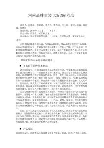 河南品牌童装市场调研报告