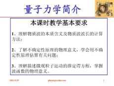 【国家级精品课程】-大学课件-浙江大学-《大学物理（甲）》-量子力学简介