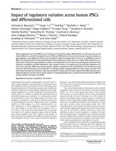 Genome Res.-2017-Banovich-Impact of regulatory variation across human iPSCs and differentiated cells