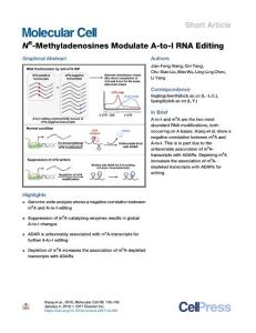 N6-Methyladenosines-Modulate-A-to-I-RNA-Editing_2018_Molecular-Cell