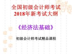 2018年全国初级会计师考试《经济法基础-第二章 会计法律制度》