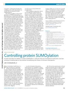 nchembio.2496-Drug discovery- Controlling protein SUMOylation
