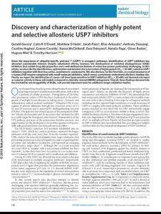 nchembio.2528-Discovery and characterization of highly potent and selective allosteric USP7 inhibitors