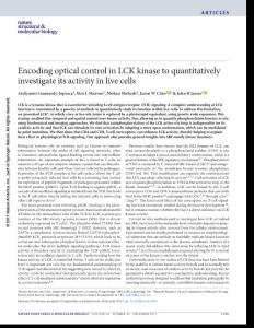 nsmb.3492- Encoding optical control in LCK kinase to quantitatively investigate its activity in live cells