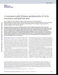 nsmb.3501-A consensus model of human apolipoprotein A-I in its monomeric and lipid-free state