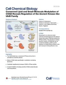 Conserved-Lipid-and-Small-Molecule-Modulation-of-COQ8-Revea_2018_Cell-Chemic