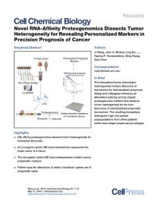 Novel-RNA-Affinity-Proteogenomics-Dissects-Tumor-Heterogeneit_2018_Cell-Chem