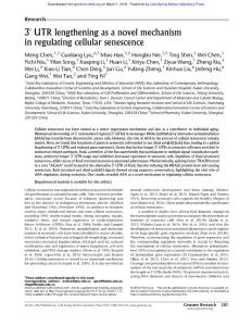 Genome Res.-2018-Chen-285-94-3′ UTR lengthening as a novel mechanism in regulating cellular senescence