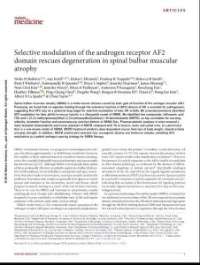 nm.4500-Selective modulation of the androgen receptor AF2 domain rescues degeneration in spinal bulbar muscular atrophy
