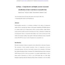 Genome Res.-2018-Corvelo-taxMaps – Comprehensive and highly accurate taxonomic classification of short-read data in reasonable time