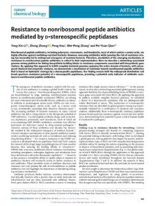 nchembio.2018-Resistance to nonribosomal peptide antibiotics mediated by D-stereospecific peptidases