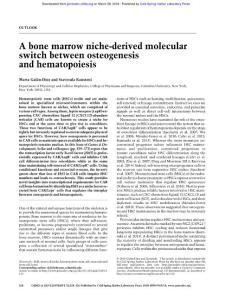 Genes Dev.-2018-Gal醤-D韊z-324-6-A bone marrow niche-derived molecular switch between osteogenesis and hematopoiesis