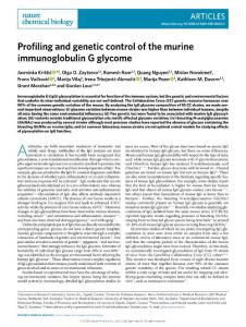 nchembio.2018-Profiling and genetic control of the murine immunoglobulin G glycome