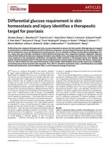 nm.2018-Differential glucose requirement in skin homeostasis and injury identifies a therapeutic target for psoriasis