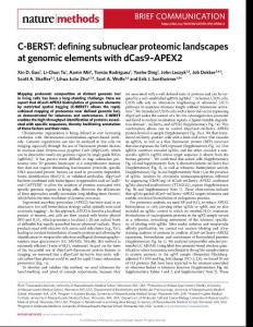 nmeth.2018-C-BERST- defining subnuclear proteomic landscapes at genomic elements with dCas9–APEX2