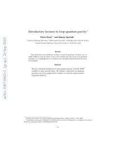 Introductory lectures to loop quantum gravity-2010