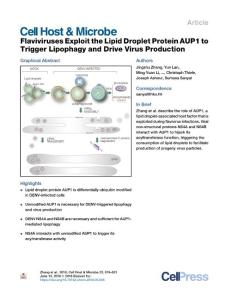 Flaviviruses-Exploit-the-Lipid-Droplet-Protein-AUP1-to-Trig_2018_Cell-Host--