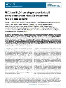 ni.2018-PLD3 and PLD4 are single-stranded acid exonucleases that regulate endosomal nucleic-acid sensing