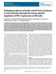 ni.2018-Endogenous glucocorticoids control host resistance to viral infection through the tissue-specific regulation of PD-1 expression on NK cells