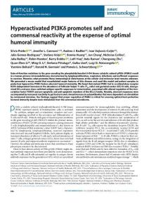 ni.2018-Hyperactivated PI3Kδ promotes self and commensal reactivity at the expense of optimal humoral immunity