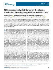 ni.2018-TCRs are randomly distributed on the plasma membrane of resting antigen-experienced T cells