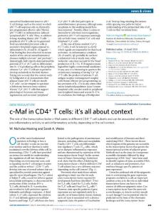 ni.2018-c-Maf in CD4+ T cells- it’s all about context