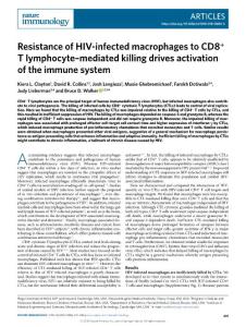 ni.2018-Resistance of HIV-infected macrophages to CD8+ T lymphocyte–mediated killing drives activation of the immune system