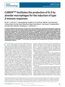 ni.2018-CARD9S12N facilitates the production of IL-5 by alveolar macrophages for the induction of type 2 immune responses