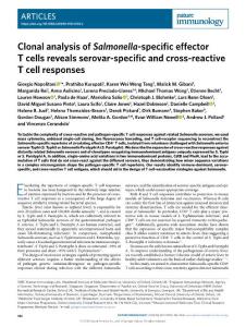 ni.2018-Clonal analysis of Salmonella-specific effector T cells reveals serovar-specific and cross-reactive T cell responses