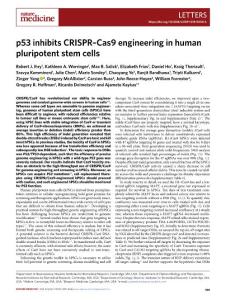 nm.2018-p53 inhibits CRISPR–Cas9 engineering in human pluripotent stem cells