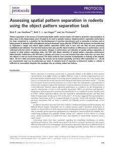 nprot.2018-Assessing spatial pattern separation in rodents using the object pattern separation task