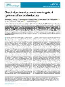 nchembio.2018-Chemical proteomics reveals new targets of cysteine sulfinic acid reductase