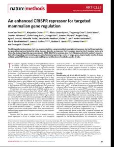 nmeth.2018-An enhanced CRISPR repressor for targeted mammalian gene regulation