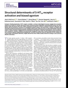 nsmb.2018-Structural determinants of 5-HT2B receptor activation and biased agonism