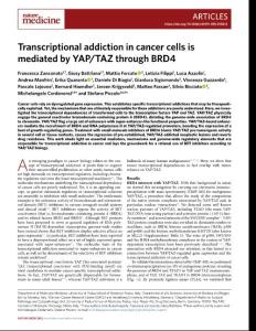 nm.2018-Transcriptional addiction in cancer cells is mediated by YAP-TAZ through BRD4