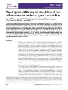 nprot.2018-Mixed-species RNA-seq for elucidation of non-cell-autonomous control of gene transcription