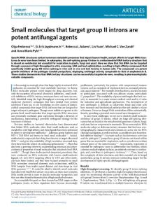 nchembio.2018-Small molecules that target group II introns are potent antifungal agents