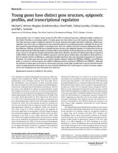 Genome Res.-2018-Werner-Young genes have distinct gene structure, epigenetic profiles, and transcriptional regulation