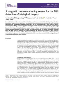 nprot.2018-A magnetic resonance tuning sensor for the MRI detection of biological targets