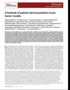 nm.2018-A biobank of patient-derived pediatric brain tumor models