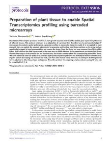 nprot.2018-Preparation of plant tissue to enable Spatial Transcriptomics profiling using barcoded microarrays