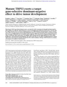 Genes Dev.-2018-Aubrey-1420-9-Mutant TRP53 exerts a target gene-selective dominant-negative effect to drive tumor development