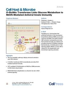 O-GlcNAc-Transferase-Links-Glucose-Metabolism-to-MAVS-Medi_2018_Cell-Host---