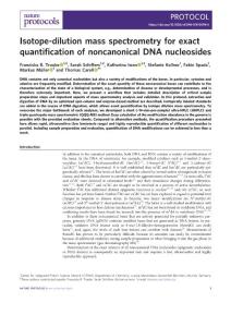 nprot.2018-Isotope-dilution mass spectrometry for exact quantification of noncanonical DNA nucleosides