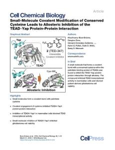 Small-Molecule-Covalent-Modification-of-Conserved-Cysteine-Le_2018_Cell-Chem
