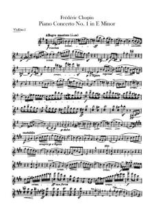肖邦 - 第一钢琴协奏曲 （第一小提琴分谱）