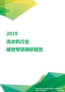 2019洗衣机行业绩效专项调研报告.pdf